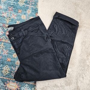 Torrid Crop Aviator Skinny Stretch Twill Mid-Rise Pant Black 18